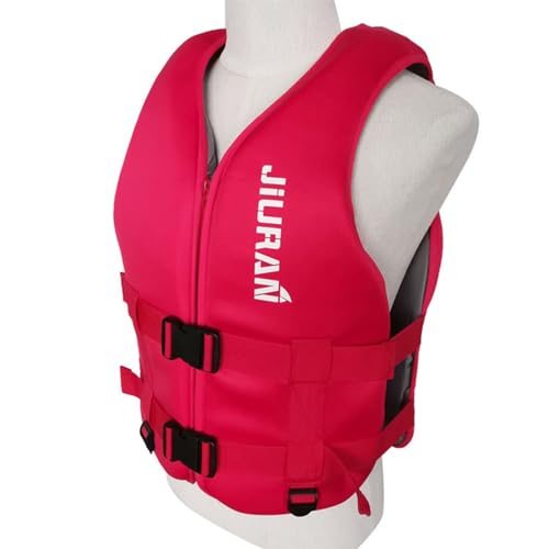 Yokbeer Reddingsvest voor Volwassenen, Reddingsvesten Van Neopreen voor Mannen en Vrouwen, Reddingsvest, Drijfvest, Ideaal voor Watersport (Color : Red, Size : XXL)