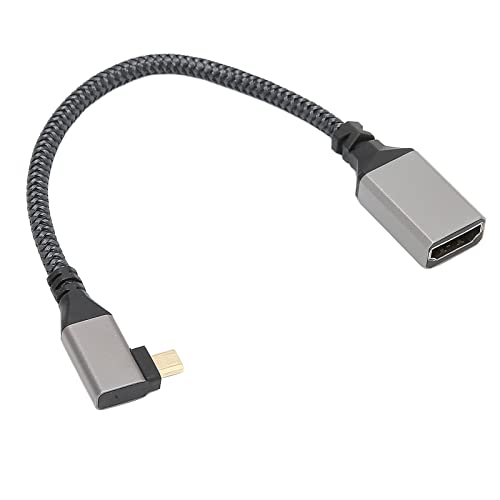 WINH 4K HD Multimedia-interface, 18 Gbps Transmissie Man-vrouw HD Multimedia-interfacekabel voor Pc (90 graden rechts gebogen 0,2m)