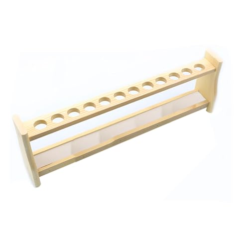 STJNFCY Houten reageerbuishouder, Display Stand Rack reageerbuishouder voor laboratoriumbenodigdheden, duurzame lichtgewicht buishouder,12*25ml