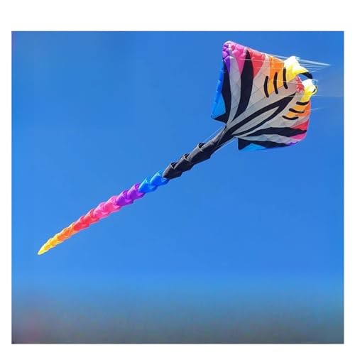 violi Dragon Vis 15 m Drakenhanger, Mantarochen Drak, Rokenvis-Drak, Pilot-Lifter Drakenhanger, zachte opblaasbare vlieger, 30D Ripstop Nylon met Tas (Kleur: D, Maat: 15 m)