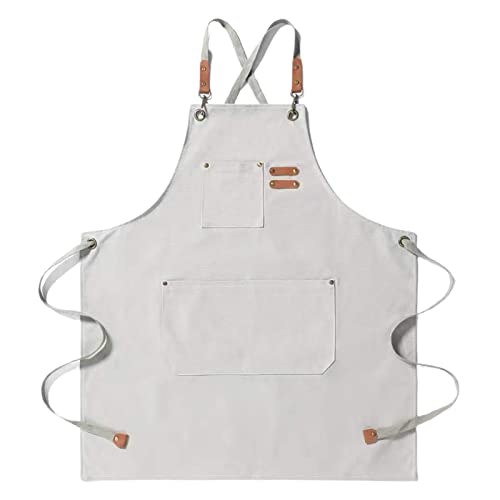 Yirtree Tuinschort Cross Back Keukenschort Unisex voor Restaurant Beige