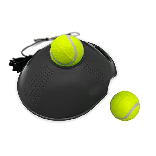 Alephnull Tennis Ball Games Tennis Trainer Tennis Rebounds Tennis Ball Back Trainer voor kinderen en beginners (zwart)