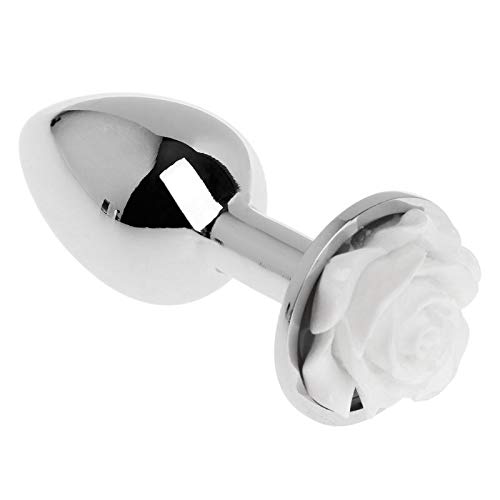 CIONIC Anaal Plug Metalen anaal plug sexy speelgoed roestvrij staal anaal plezier volwassen homo speelgoed (M wit)