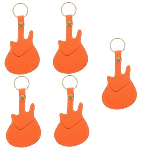 TOYANDONA 5 Stuks Leren Etui Voor Gitaarplectrum Opbergtas Voor Gitaaronderdelen Rugzak Sleutelhanger Gitaar Plectrum Opslag Van Gitaarplectrums Gitaar Tas Pluk Zak Draagbaar Pu Tassen