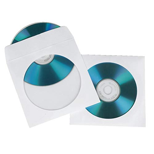 Hama CD Paper Sleeves, White, 50 stuks/verpakking 1 schijven wit Optische schijfhoezen (wit, 50 stuks/verpakking, 1 schijven, wit, papier)