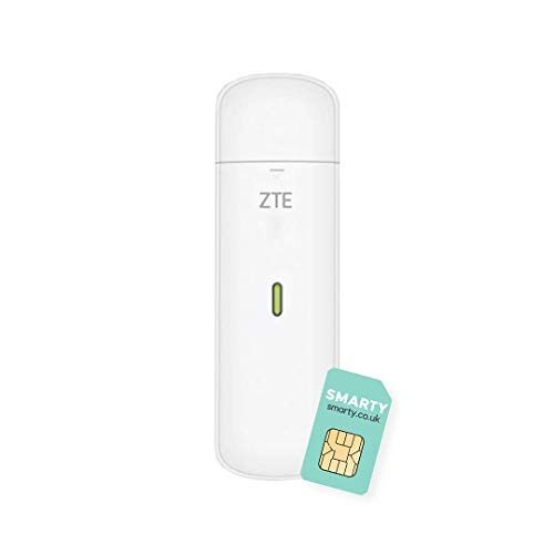 ZTE MF833U1, CAT4/4G USB-dongle, ontgrendeld goedkope reizen, 150mbps, multi-bandconfiguratie, met een garantie van 2 jaar en GRATIS SMARTY SIM-kaart- wit