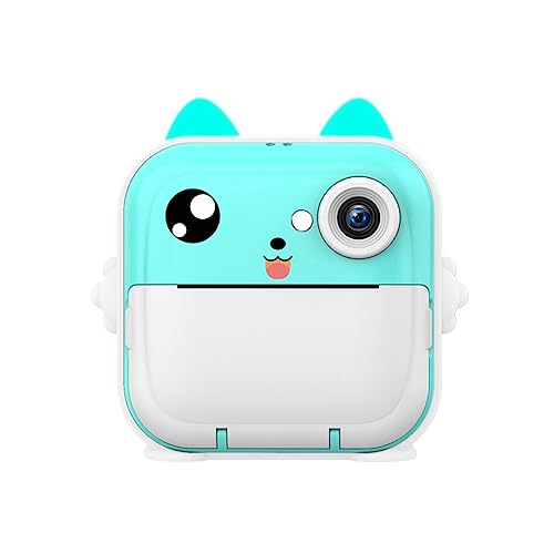 KICHI 32G Geheugen Kinderen Mini Camera HD Digitale Fotografie Camera Instant Print Camera voor Meisje Blauw