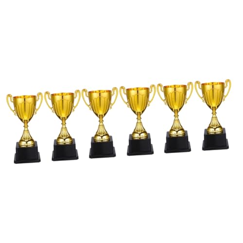 POPETPOP 6 Pc'S Spel Trofee Ceremonie Trofee Decor Viering Trofee Bekerwinnaar Award Trofee Viering Concurrentie Trofee Partij Concurrentie Trofee Prijs Plastic Voetbal X007