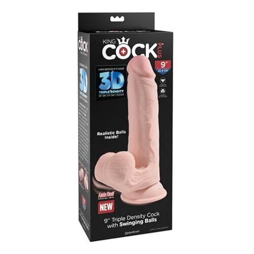 King Cock Plus Realistische Dildo Met Bewegende Balzak 24 cm