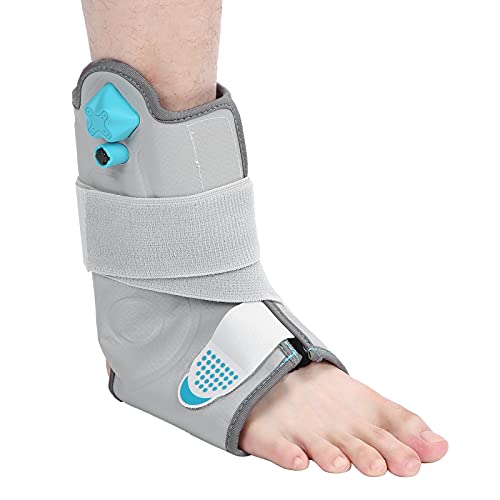 Milltrip Opblaasbare Enkelbrace voor Dames en Heren, Enkelbrace voor Verstuikte Enkel, Enkelbrace voor Achillespees, Pees, Verstuiking, Blessureherstel, Enkelbrace met Veters voor Hardlopen,(S/M-Linker voet)