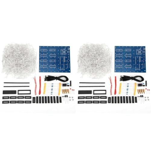 Pyugxab 2X Mini 3D 8 8X8X8 LED Elektronische Licht Kubussen DIY Kit Studenten Elektronische Productie Voor/Nieuwjaar Gift