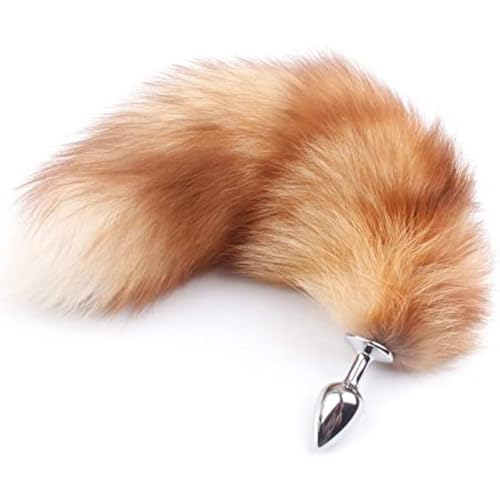 GRONGU Anale plug, vossenstaart, erotisch, roestvrij staal, speelgoed, buttplug, anaal met erotiek, faux fox, tail, buttplug SM cosplay seksspeelgoed voor koppels