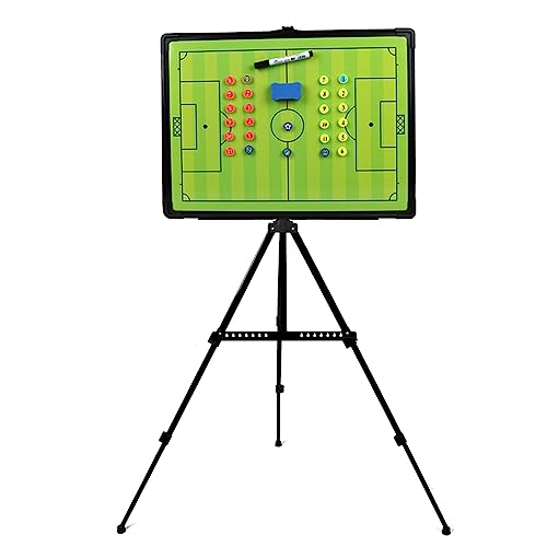 SATRJT Voetbaltactiekbord met Tas en Statief Voetbaltactisch Trainingsbord Herschrijfbaar Tactisch Bord for Voetbalcoaches