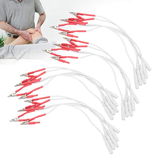 ZJchao 20 Stks/zak Clip Elektrode Lood Draden Kabel, TENS Draden voor TENS Unit Fysiotherapie Machine: