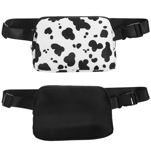 Theaque 2 Stks Fanny Packs Sling Purse Crossbody Fanny Pack Mode Taille Packs voor Reizen Wandelen Running, Wit, 20.00X15.00X8.00CM, Sjaal