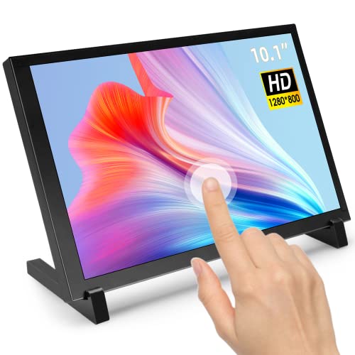 Elecrow Draagbare monitor, 10 inch touchscreen monitor, 1280 x 800 HD-monitor voor pc, Raspberry Pi, 3D-printer, werkt als CCTV-monitor en pc-monitor, Raspberry Pi scherm (zonder luidspreker)