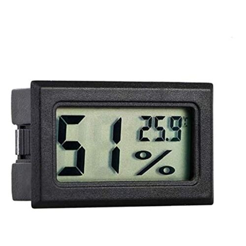 une pause poudree Hygrometer en thermometer voor pauze, ingebouwd poeder, wit of zwart, B