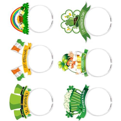 Generic 6 stuks Ierse St. Patricks Day haarbanden St. Patricks Day decoratieve kinderhaarbanden voor feestjongensmeisjesvieringen