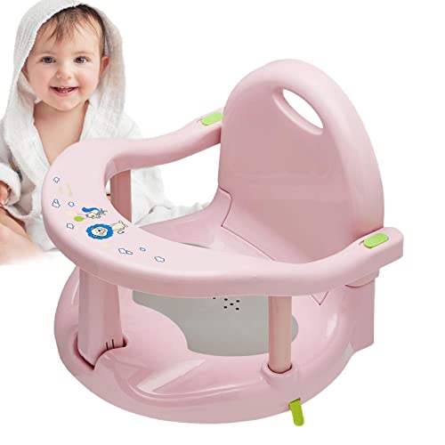 JPSDOWS Babybadzitje,Opvouwbaar antislip zitbadzitje voor baby's   Badzitje met zuignappen, badstoel baby, peuter badzitje, babybadzitje voor 6-18 maanden peuter meisjes en jongens