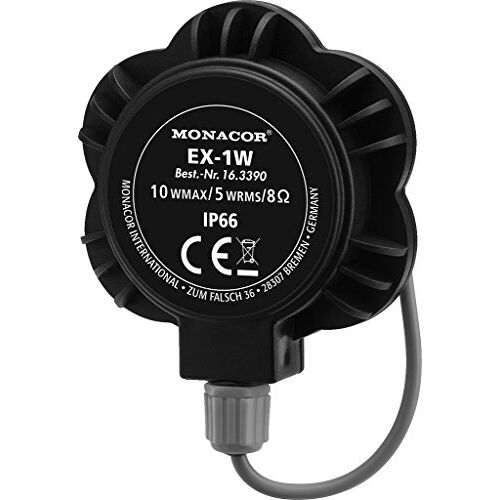 MONACOR EX-1W Audio-Exciter/Resonator, 5W, 8 ohm, schwarz