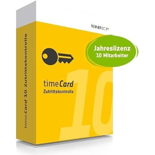 Reiner SCT timeCard (v. 10) Abonnement-Lizenz (1 Jahr) 10 Mitarbeiter