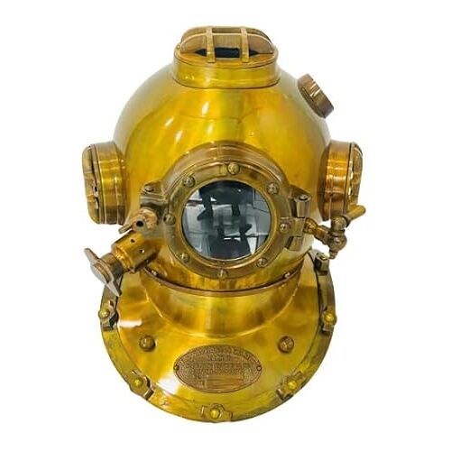 HOMYZ US Navy Mark V Solid Duiken Duikers Helm Messing Antieke Afwerking 18 "diepe duiken helm Huis decoratief