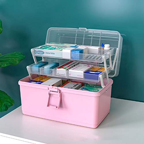 QTBH Medicijnkist Huishoudelijke Medicine geneeskunde box Geneeskunde Medisch Storage Box Multilayer Portable Huishoudelijke Medicine Storage Box Huisartsgeneeskunde Box (Color : B)