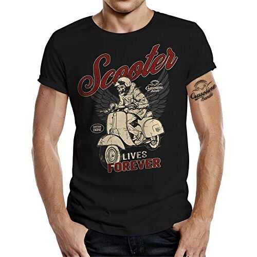 Gasoline Bandit t-shirt voor scooter scooter rijder, Scooter 01, XXL