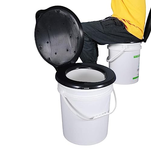 Aibyks Camping Toiletten Draagbaar,Camping Toilet Reispotje Met Deksel Waterdicht Potje Auto Toilet Emmer Toilet, Reistoilet Commode Emmer Toilet voor Auto, Boot, Tent