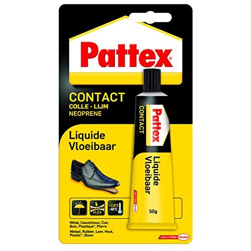 Pattex Contactlijm, type neopreen, vloeibare formule voor alle materialen, tube 50 g