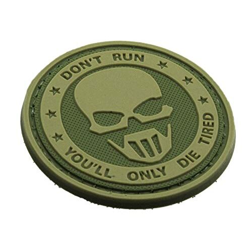 Patch Nation Don't Run You Only Die Moe PVC Paintball Airsoft Patch Groen