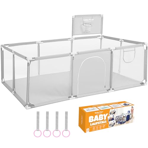 Gubby Gups Babyballenbad met basketbalmand, 188 x 124 x 66 cm, voor babyspeelgoed en als loophulp