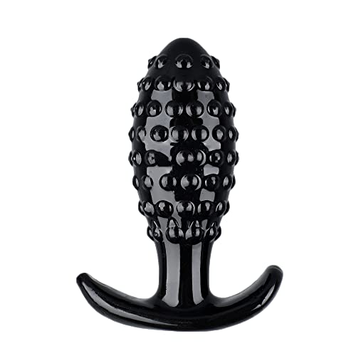 CIONIC Anaal Plug Anale Plug Seksspeeltjes Voor Paar Ananas Draagbare Anale Plug Zachte Granulaire Massage Butt Vagina Masturbator Voor Seksualiteit Speelgoed(Zwart-S)