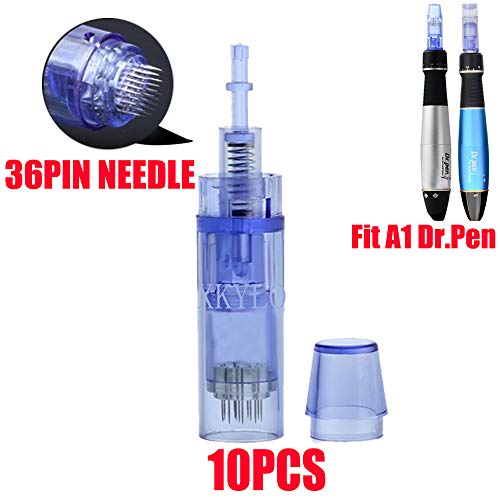 Xkylo Micro Naald Cartridges Voor Ultima A1 Dr.Pen, Tips Voor Elektrische Auto Stamp Derma Pen,9Pin/12Pin/36Pin/42Pin &Nano Neelde Cartridges (36 Pin Naalden, 10 stuks)