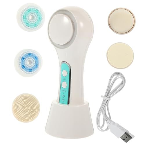 PATKAW 1 Set gezichtsreinigingsborstel poriënreiniger USB oplaadbare gezichtsborstel elektrische gezichtsreiniger olie-reiniger voor gezicht huishoudelijke gezichtsreiniger