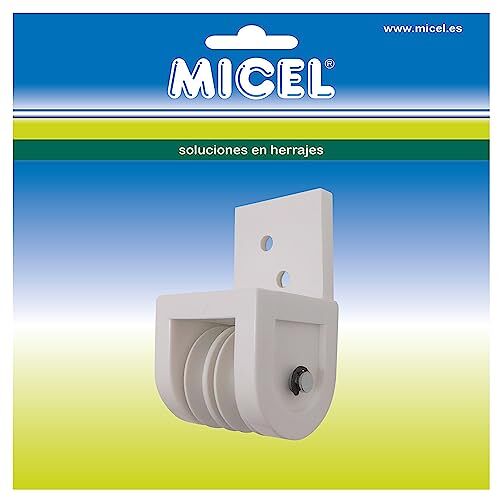 Micel 92579 Voorruit voor pergola, voor terugkeer met dubbele kabel 8 mm, wit, 43 x 42 x 78 mm