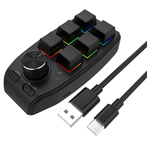 Doengdfo Aangepaste Macro Knop USB 6 Toetsen Kopiëren Plakken Mini Knop voor Photoshop Mechanica Zwart