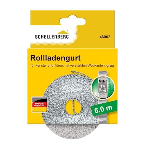 Schellenberg rolluikgordel 6 m grijs