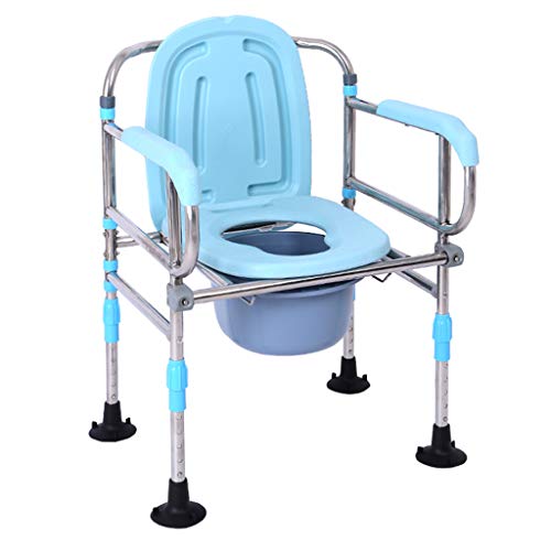 Generic Commode Stoel Douchestoel voor Gehandicapten Toilet Veiligheid Frame Nachtkastje Commode Stoel Badkamer Veiligheid Frame Toiletbril voor ouderen/Gehandicapten/Gehandicapten Max.150Kg