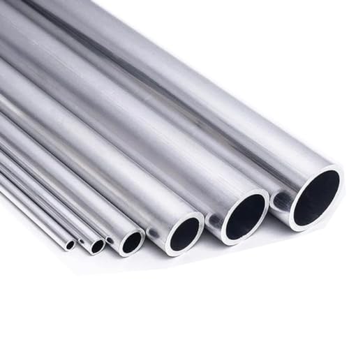 DHJKCBH 1 st 6063 aluminium buis, OD 5 ~ 20 mm binnendiameter 3 ~ 18 mm lengte 500 mm buizen rechte ronde aluminium buis (maat: OD 12 x ID 8 mm)