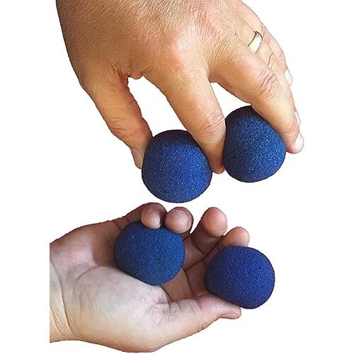 Defgeph 50 stuks set 3,5 cm blauwe spons zachte bal close-up magische straat klassieke komedie truc rekwisieten (blauw, 3,5 cm/1,35 inch)