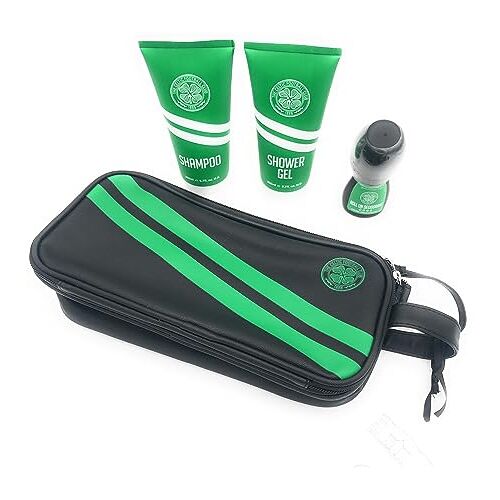 Sporty Gifts Officiële Keltische PU Lederen Waszak Set   Een geweldig cadeau voor elke Keltische fan   wordt geleverd met 4 geweldige producten