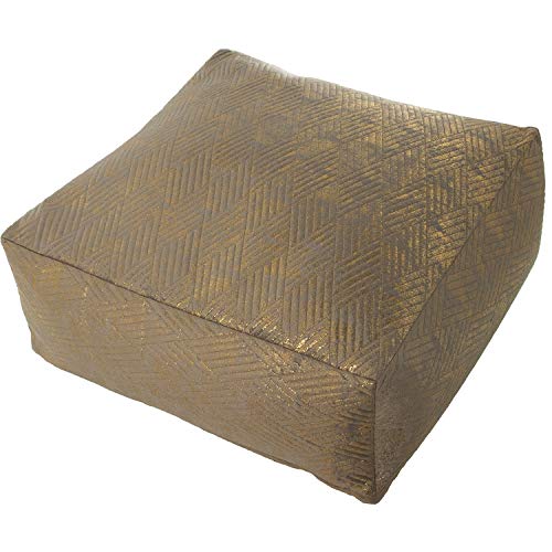 DRW zitzak, polyester, met tekeningen in grijs en goud, 60 x 60 x 25 cm