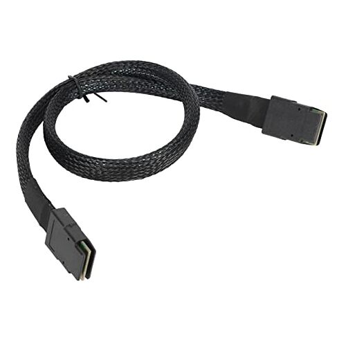 Bewinner Mini SAS SFF 8087 Kabel, Dual Straight Head Computer Server Moederbord Kabel, Verbonden met Array Card Data Kabel voor Computer Server Moederbord (0,5 m/19,7 inch)