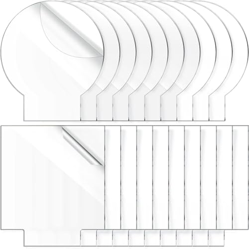 Kivvlbzeq 20 Stuks 2 mm Acryl Blanks Led Acryl Licht Basis voor Licht Base Plastic Cast Clear Acryl Sheet Vierkante en Ronde Acryl Panel Teken Blank