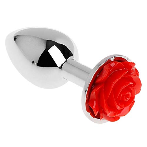 CIONIC Anaal Plug Metalen anaal plug sexy speelgoed roestvrij staal anaal plezier volwassen homo speelgoed (L rood)