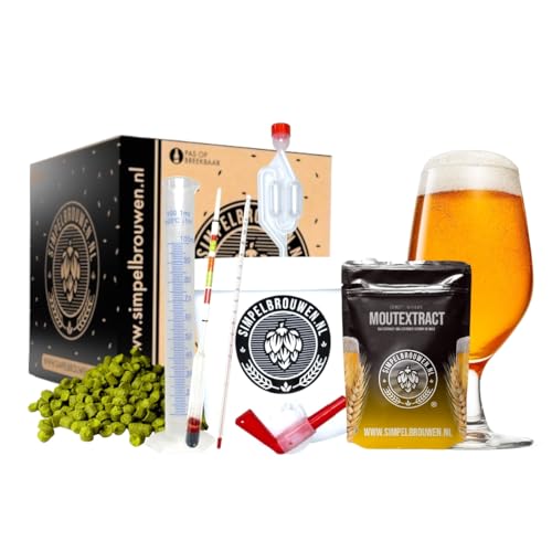 Simpelbrouwen ® Bierbrouwpakket PLUS BLOND Blond bier Zelf bier brouwen Bier brouwen startpakket Origineel cadeau Cadeau voor man Cadeau voor vrouw