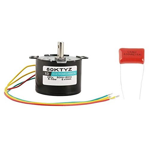 Hilitand AC 220 V motor synchrone aandrijving CW/CCW met koppel gereduceerd 5-50 rpm, 6-10 W, synchrone motor voor miniatuurversnelling (5 turns)