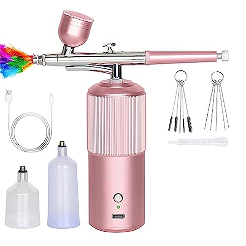 PURPLLE Airbrush Set Kit Professioneel Draadloos Automatisch Airbrushpistool voor Nail Art, Make-Up A