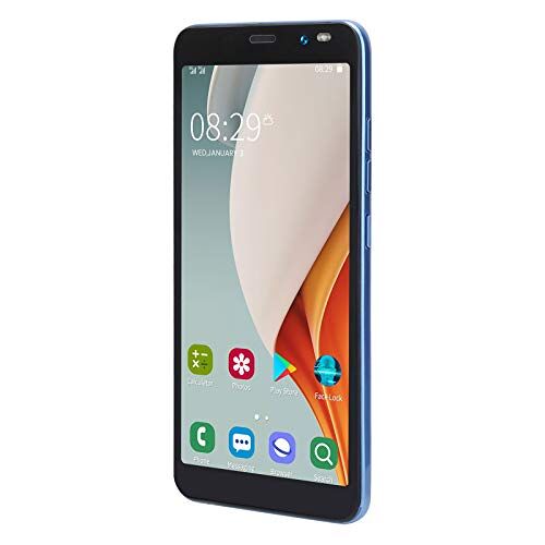 Sxhlseller Unlocked Cellphone Smartphone 5 Inch Gezicht Unlock Dual Cards Dual Standby Smartphone 4GB Smartphone HD Camera Smart Phone (Blauw)